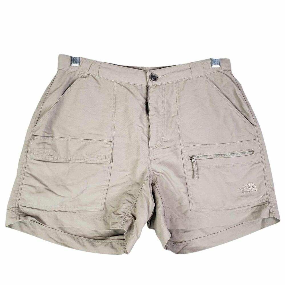 The North Face Cargo Shorts Women's Size Small S Khaki Nylon Hiking Gorpcore